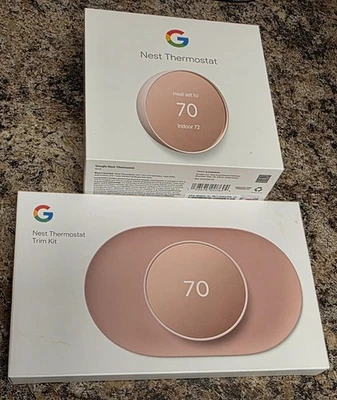 Google Nest Smart Thermostat, Sand - w/ wall Trim Kit! New! - Image 1 of 2