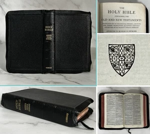 Antique Vintage Holy Bible Old New Testament Yapp Leather Cambridge University - Bild 1 von 17
