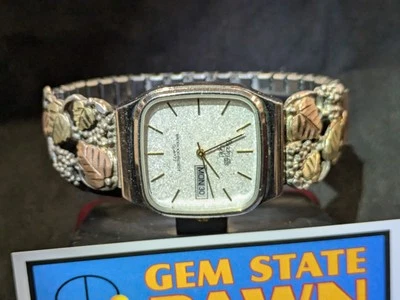 Vintage Black Hills Gold 12k & sterling watch band With BHG Watch Face *New Bat* - Image 1 of 4