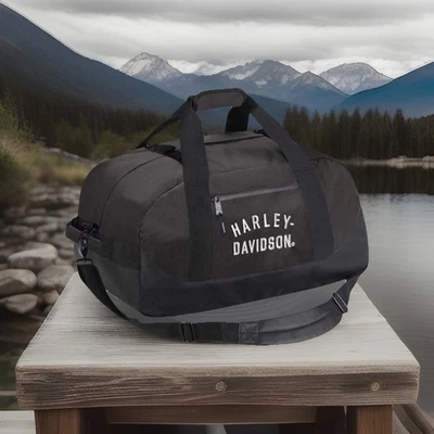 Harley-Davidson® Rugged Twill 21" Convertible Negro Bolso de Lona/Mochila Nuevo con Etiquetas Foto 1 de 4