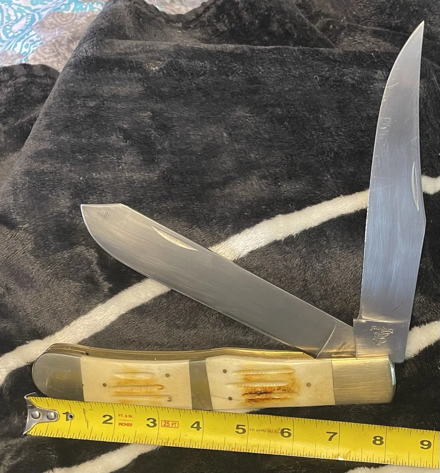 Cuchillo Plegable Vintage EX LARGE FROST CUTLERY Hojas de Acero Solingen Foto 1 de 4