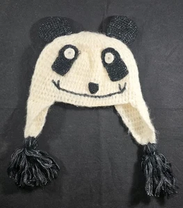 Panda Bär Beanie Ohren lose Strick Wintermütze Damen Einheitsgröße Unisex süß Freizeit  - Bild 1 von 24