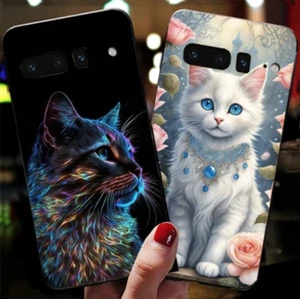 Art Cat Pet Meow Chat Coque Cover Case For Google Pixel 8 Pro 8A Pixel 7 7A - Photo 1 sur 6
