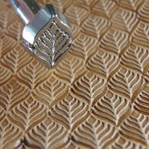 Herramienta de estampado de cuero - estampilla geométrica de hoja - Imagen 1 de 8