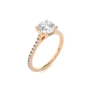 1.33CT IGI Lab Grown Diamond Solitaire Engagement Ring 14k Solid Rose Gold - Picture 1 of 13