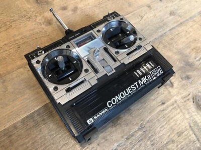 Sanwa Conquest MKII 6CH 35 MHz FM Mode-1 Transmitter - R/C Aircraft Plane - Image 1 of 4