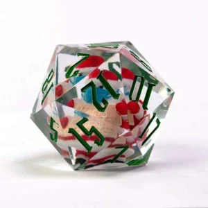 Masked Santa Holiday d20 Dice 33mm Christmas Dice (2021) - Picture 1 of 6