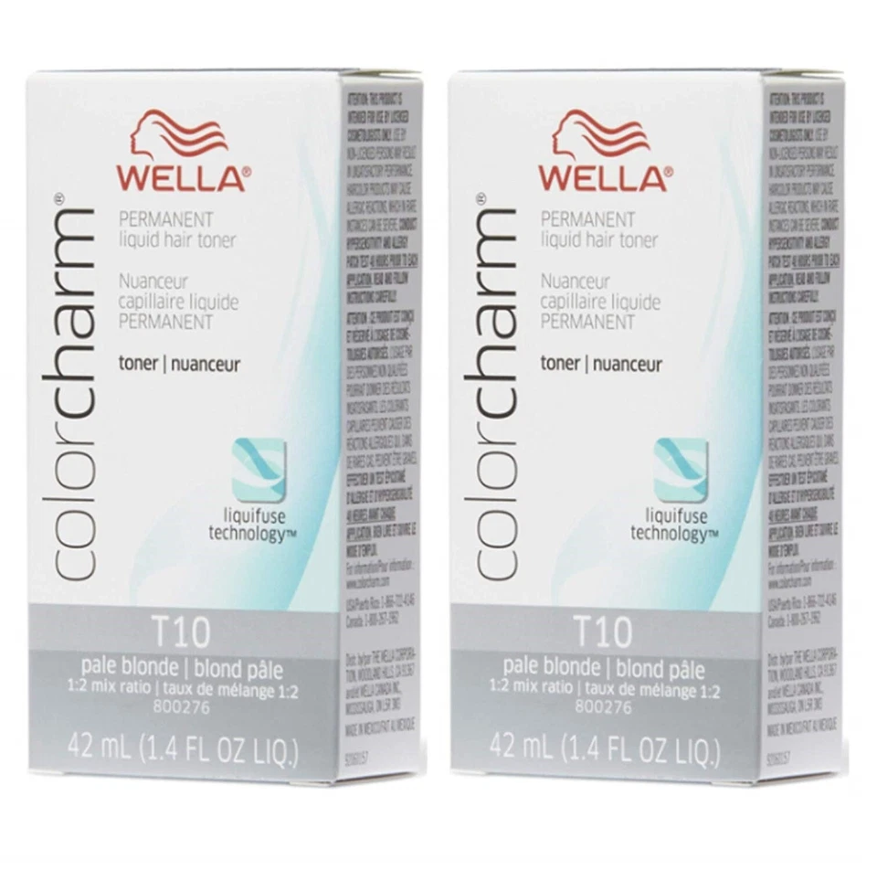 Wella Professionals Color Charm Permanent Liquid Hair Toner T10 Pale Blonde 42ml
