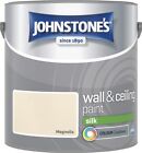 Johnstone's Wall & Ceiling Paint 2.5L Silk Emulsion Smooth Finish Tin All Colors