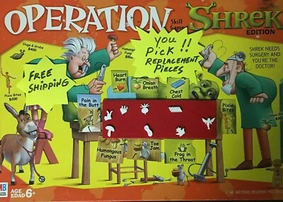 Operation  Shrek  Funatomy Parts  You Pick  Game Replacement Parts  2004 - Image 1 of 2