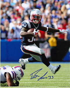 DION LEWIS  NEW ENGLAND PATRIOTS  ACTION SIGNED 8x10