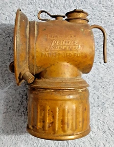 Early Justrite Miners Lamp - "Patent Applied For" Carbide Lamp - Picture 1 of 14