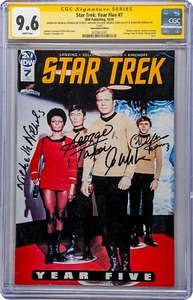 Star Trek Año Cinco #7 CGC SS 9.6 Elenco x4 Firmado Koenig, Shatner, Nichols, Takei - Imagen 1 de 2