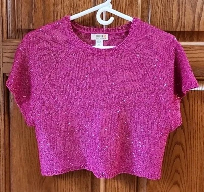 Route 66 Girl’s Hot Pink Sweater With Sequins Size M (7-8) - Image 1 of 3