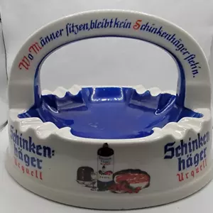 Vintage Deutscher MCM Zigarren Aschenbecher mit Griff - Schinken Häger Tobacciana Barware - Bild 1 von 15