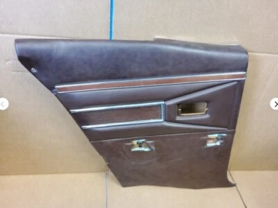1968-1971 Lincoln Mark III Driver Left Rear Interior Quarter Door Panel OE BROWN - Image 1 of 4