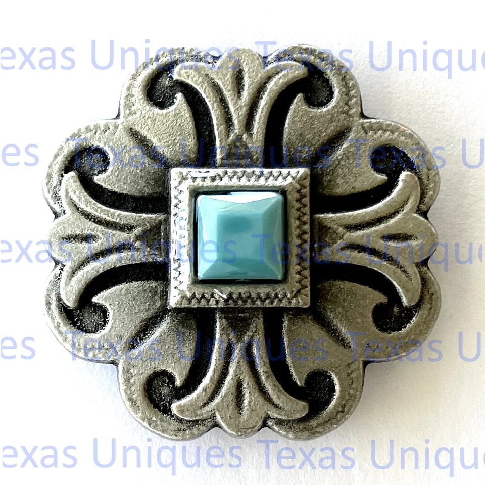 Los Alamos Antique Nickel Turquoise Concho  CON447-C-ANP - Image 1 of 1