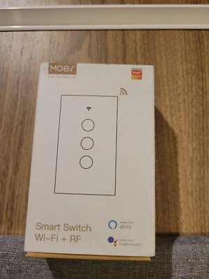 MOES WiFi RF Smart Light Switch Wall Touch Alexa Google Voice Control APP Remote - Image 1 of 4