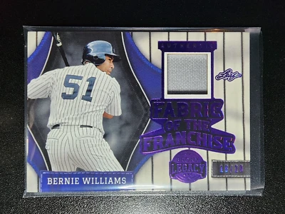 Parche BERNIE WILLIAMS 2024 Leaf Bronx Legacy #18/20 usado en el juego Foto 1 de 2