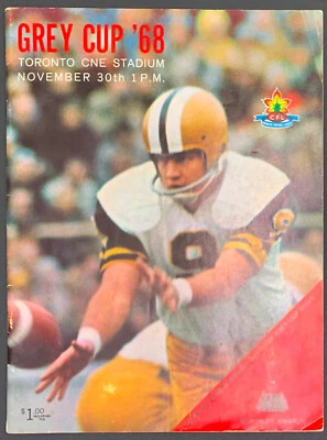 1968 Grey Cup Program CFL Football CNE Ottawa Rough Riders Calgary Stampeders - Image 1 of 4