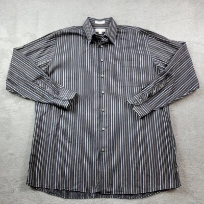 John W Nordstrom Shirt Men XL Tall Striped Long Sleeve Office Career Button - Image 1 of 4