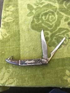 Vintage Colonial Prov USA 2 Blade Fish-Knife Folding Pocket Knife - Picture 1 of 4