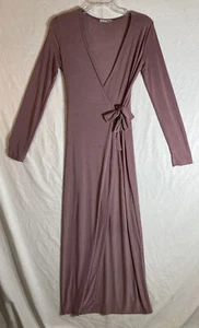 Blush Maxi M Dress Fashion Nova Long Sleeve Tie - Picture 1 of 5