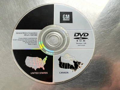 2005 CORVETTE CONVERTIBLE NAVIGATION DVD COVERS USA CANADA 10381886 VER 1.00 OEM - Image 1 of 4