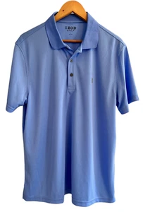 IZOD Golf Polo Shirt Men's Large Blue Short Sleeve New Soft & Silky - Picture 1 of 7