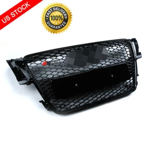 For 2008-2012 Audi A5/S5 B8 8T Front Mesh RS5 Style Bumper Hood Hex Grille Black - Picture 1 of 10
