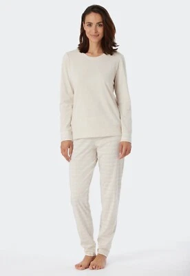 SCHIESSER Damen Pyjama lang Schlafanzug 100% CO 36 38 40 42 44 46 48 50 S-5XL - Bild 1 von 4