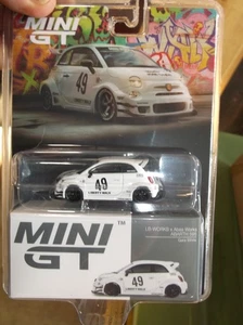 Mini gt 1/64 LB Works Fiat Abarth 595 gara white NIB - Picture 1 of 1