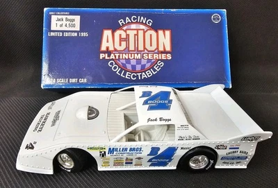 1/24 Jack Boggs #B4 1995 Action Platinum Dirt Late Model Diecast - Image 1 of 4