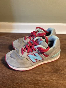 Zapatillas Niñas Niño Talla 1 New Balance 574 Rosa/Azul Buen Estado - Imagen 1 de 7