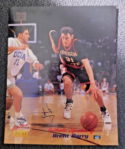 signature rookie basketball brent barry signed 8 x 10 photo coa - Bild 1 von 2