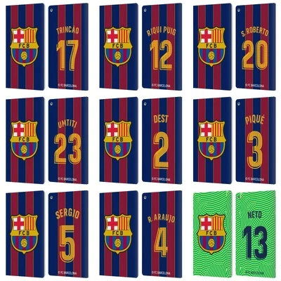 FC BARCELONA 2020/21 PLAYERS HOME KIT GROUP 2 LEATHER BOOK CASE FOR AMAZON FIRE - Image 1 of 4