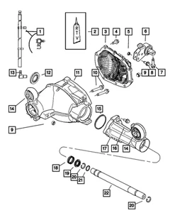 Tubo de carcasa de eje Mopar genuino 52111966AC - Imagen 1 de 4
