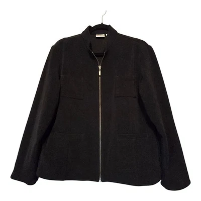 Chaqueta Chicos Slinky con Cremallera para Mujer LG Negra Sin Arrugas Bolsillos de Viaje Adelgazante Foto 1 de 4