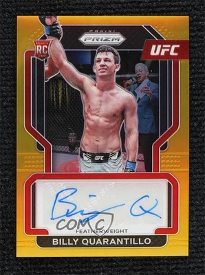 2022 Panini Prizm UFC Signatures Gold /10 Billy Quarantillo Rookie Auto RC - Image 1 of 2
