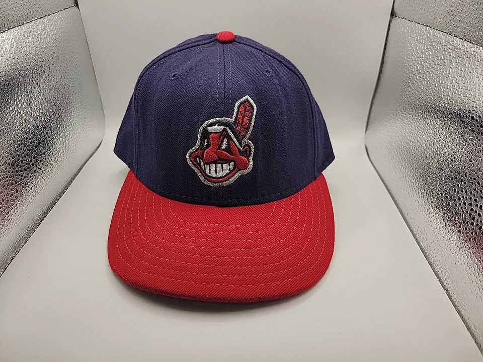 Cleveland Indians Hat Cap Fitted 7 1/8 New Era 59Fifty Men MLB Baseball Mens - Image 1 of 4