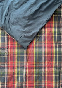 Ralph Lauren Polo Twin Comforter Garrison Madras Plaid Red Blue Green Reversible - Picture 1 of 5