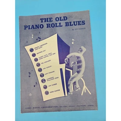 Antiguo Piano Roll Blues 1950 Partituras De Colección Cy Corben Canción Ragtime Foto 1 de 4