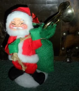 Vintage Annalee '86 Santa w/Bag Toys Tuba 1963 1967 Mobilitee Doll Meredith NH - Bild 1 von 1