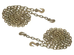 3/8'' x 14' Binder Transport Chain Cargo Flatbed Grade 70 Grab Hooks (2 Pack) - Bild 1 von 8