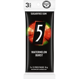 Wrigley's 3 Pack 5 Watermelon Burst Sugarfree Gum 96g Free & Fast Au Shipping - Picture 1 of 3