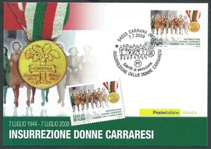 2009 ITALIA CARTOLINA POSTALE FDC DONNE CARRARESI - BF - Picture 1 of 1