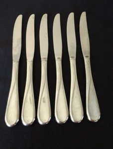 6 Dinner Knives Oneida Flight Reliance Glossy Stainless Steel Flatware 9"    - Picture 1 of 6