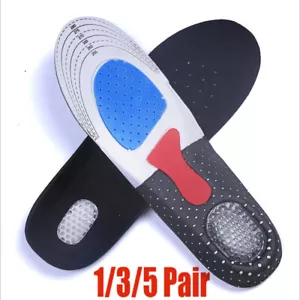 Gel Orthotic Sport Running Insoles Insert Shoe Pad Arch Support Cushion X 1/3/5 - Picture 1 of 15