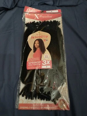 Trenzado sintético exterior cabello X-PRESIÓN ELÁSTICO AFRO TWIST 16" Foto 1 de 4