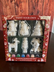 Ready To Paint Christmas Plaster Painting Set 15 Pieces Paint Your Own. Santa - Picture 1 of 8